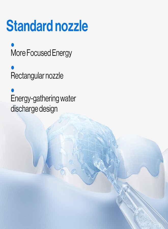 يو سمايل فوهات بديلة قياسية من يو سمايل لجهاز تنظيف الأسنان C10 - عبوة من قطعتين، مثالية لتقويم الأسنان والعناية بالأسنان - Image 3